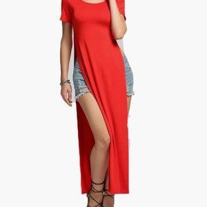Qearal High Side Slit Max Dress/T-Shirt EUC